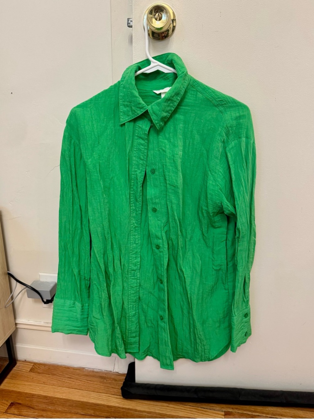 H&M Bright Green Button-Down Shirt